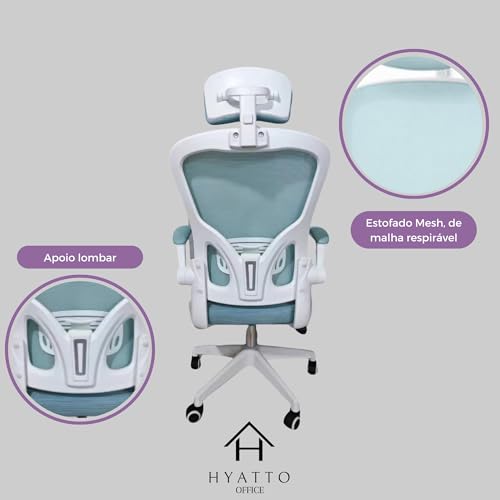 Cadeira de Escritório Ergonômica, Malha Respirável e Encosto de Cabeça Ajustável, Estofado Mesh | Ca