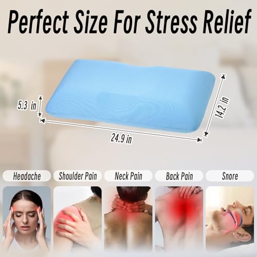 Almohada Viscoelástica Estándar Ergonómica Azul Claro miniatura 2