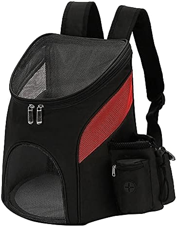 Jointo Breathable Puppy Carrying Bag Pet Carriers Bag Double Shoulder Bag Outdoor Travel Backpack with Safety Zippers,C