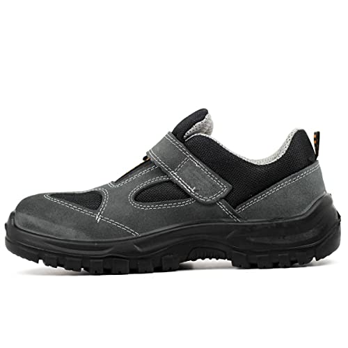 Preisvergleich Produktbild Hemin Sicherheitsschuhe Herren S1, Leichte Arbeitsschuhe mit Stahlkappe, sportlich, rutschfest, atmungsaktiv, Gr.41