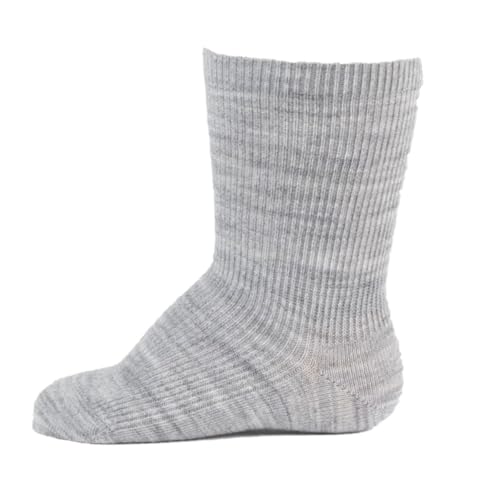 SAFA - Baby & Toddler Merino Wool Socks – Thin Ribbed | Soft, Breathable, Naturally Odor-Resistant (US, Age, 18 Months, 24 Months, Grey)