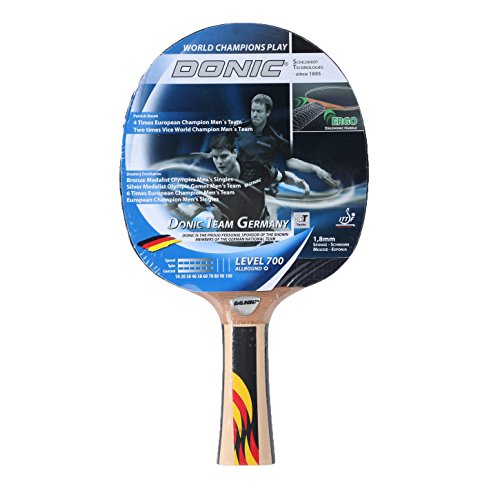Donic Schildkrot Kids 'Equipo Alemania 700 Raqueta de Tenis de Mesa, Color Negro/Rojo/marrón, Medio