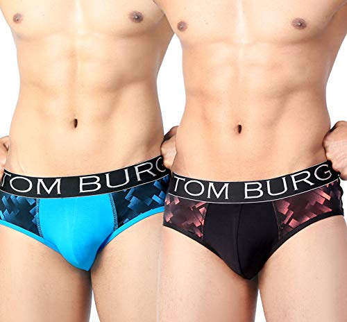 Image of TOM BURG Regular Cotton Designer Casual Smooth & Comfortable Brief for Men (Pack of 2)