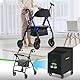 YedZen Abdeckung Rollator, 600D Universell Rollator Abdeckung, Wasserdicht Rollator Abdeckplane für Gefalteten Rollator mit Lüftungsschlitze 4 Schnallen 2 Handhaben Kordelzug Reflektorstreifen