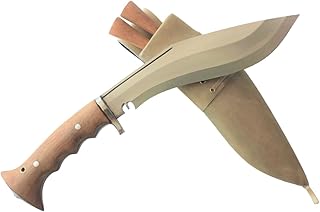 8 Inch Khukuri/Kukri Knife : Model - Iraqi Gripper Blocker, Handmade Machete, Bladed - Generic
