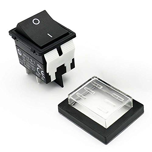 Kedu Hy12-9-7 4 Pins Rocker Switch Waterproof On Off Push Button Switches Arc Pushbutton Switch For Industrial Electric Power Tools And Electrical Equipment Control 125/250V 20/18A,2-Pack #TOP2