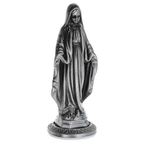 UTHCLO Statua Vintage in Lega Vergine Maria Ornamento Decorativo da Tavolo Compatto e Resistente Idea Regalo per Casa e Ufficio Figura Cattolica Miniatura Elegante