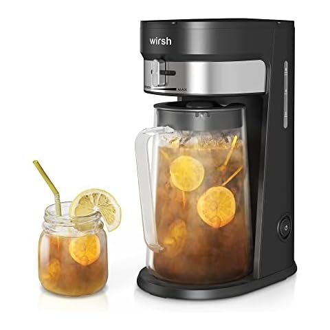 Wirsh Iced Tea Maker with Pitcher and Strength Control Cover