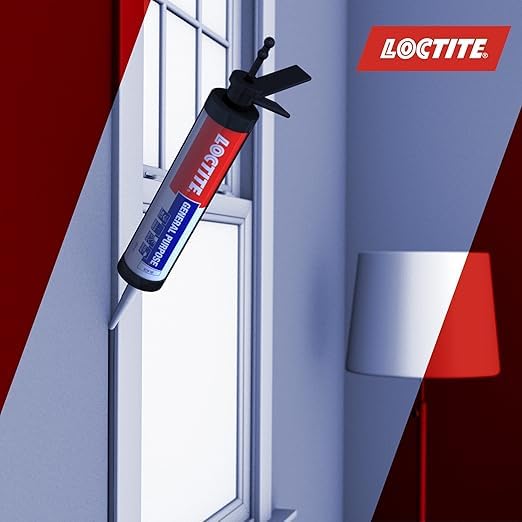 Image of Loctite General Purpose GP silicone sealant, Indoor and outdoor use, Waterproofing for floor, walls, roof, silicone adhesive, tiles grout, bathroom, kitchen use, Black, 260ml