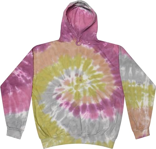 Image of Colortone Tie Dye Pullover Hoodies for Women and Men - Classic Fit Sweatshirts