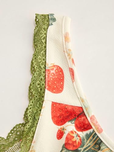 CIDER Summer Mini Dresses for Women Fruit Pattern Sweetheart Neck Sleeveless Sundress Knotted Tie A Line Sun Dresses3