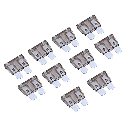 Kit de 100 fusibles automotrices de aleación de zinc, 2 A, 3 A, 5 A, 7,5 A, 10 A, 15 A, 20 A y 25 A, voltaje nominal 32 V, con caja de almacenamiento para auto y SUV, cumplimiento ROHS miniatura 5