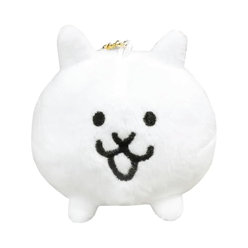 にゃんこ大戦争 PONOS Official The Battle Cats Keychain Plush - Cat Keychain Plushie - 3 Inch Collectible Battle Cats Soft Stuffed Animal Keychain