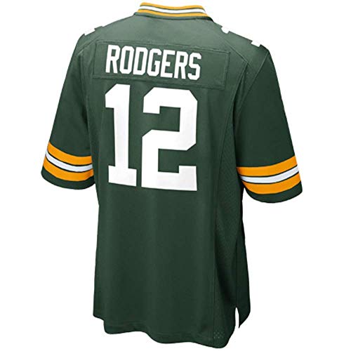 SansFin Aaron_Rodgers_#12_Vert_Game_Jersey pour Hommes/Femmes/Jeunesse Cover