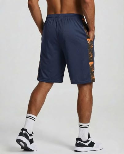 Image of Real Essentials 5 Pack: Men's 9 inch Mesh Shorts - Athletic Gym, Workout, Basketball, Running, Casual Lounge Activewear Pockets