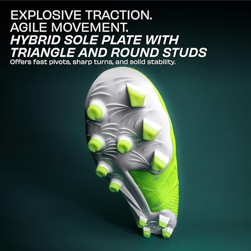 Image of Nivia Encounter Retro Football Studs for Men, 3D Embossed TPU Upper, High Shear TPU Sole, Excellent Grip & Stability, Ideal for Soft & Hard Grassy Ground Surfaces