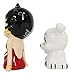 Ebros Gift Novelty Collection Betty Boop And Her Little Pal Pudgy Dog Whimsical Comical Ceramic Salt And Pepper Shakers Figurine Set All American Collectible Sculpture