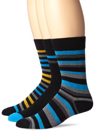 Ben Sherman Men's 3 Pack Winston Crew Socks, Royal, One Size