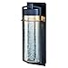 VAXCEL Logan 1 Light LED Bronze Cylinder Outdoor Wall Lantern Clear Glass