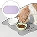 FJMQHU Pet Feeding Mat Dog Bowl Mat Anti Slip Repair Pad Raised Edge Dish Tray Protects Floor Contain Spills Placemat Accessories, Purple
