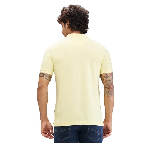 Image of Parx Men Regular Fit Solid Pattern Cotton Polyester Blend Half Sleeve Polo Neck Casual T-Shirt