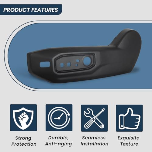 Prosentuo Driver Seat Trim Panel Compatible with 2022-2026 Toyota Tundra Sequoia with Lumbar Support Left Seat Track Cover Recline Side Cushion Shield Replaces 71806-0C102-C0 71806-0C101-C0 by Prosentuo - Used condition - Image 2