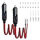 Elalove Zigarettenanzünder Stecker 12V/24V, 16AWG Kabel (15cm) mit 8 Sicherungen (10A/15A) – inkl. Zubehör für Auto, LKW, Wohnmobile