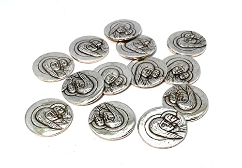 De Bussy Arras de boda con grabado de la Virgen del Camino Neocatecumenal. Tamano: 23mm