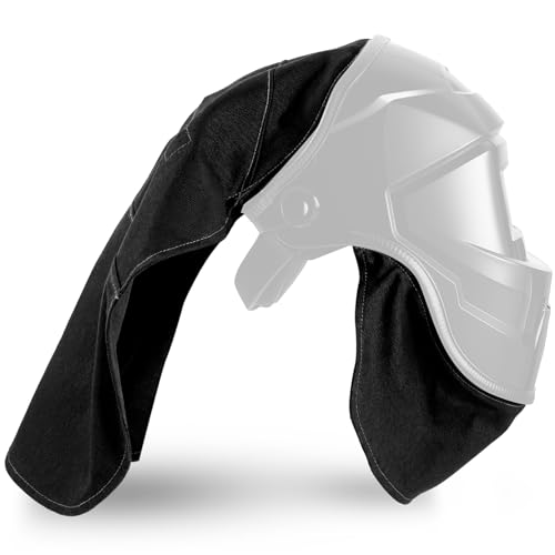 Image of Jecery 2 Pcs Welding Helmet Cover and Helmet Bib Set, Welding Accessories with Press Fit Seal for Neck Protection, Fits Most(Modern Lines)