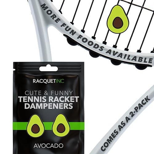 Racquet Inc. - Tennis Racket Vibration Dampeners - Shock Absorbing, Reduces String Vibration for Better Control & Comfort - Universal Fit for All Racquets - 2 Pack (Avocado)
