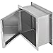 Global Industrial Recessed Specimen Pass-Thru Cabinet Dropbox with Self-Closing Doors, Stainless Steel Construction, 13-1/4