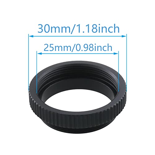 Adaptador de Lente C-Mount a CS-Mount ZCZQC, Tubo de Extensión de 5 mm para Cámaras de Seguridad CCTV, Anillo Espaciador C-CS miniatura 2