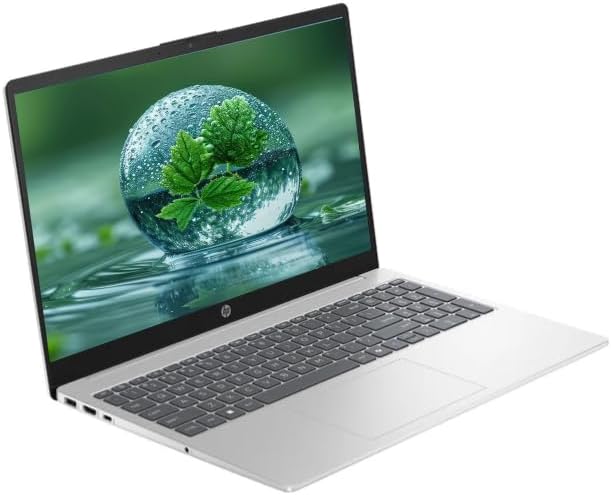 HP 15.6" FHD Touchscreen Laptop Computer with Microsoft Office 365, Windows 11 Laptop, AI Copilot, AMD Ryzen 5 Processor, PLUSERA Earphones, Silver (Silver, 8GB RAM | 1TB Storage) image 2