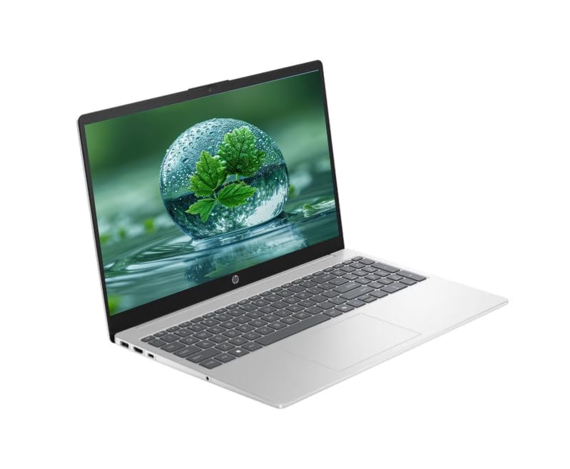 Image of HP 15.6 inch FHD Touchscreen Laptop Computer with Microsoft Office 365, Windows 11 Laptop, AI Copilot, AMD Ryzen 5 Processor, PLUSERA Earphones, Silver (Silver, 8GB RAM | 1TB Storage)