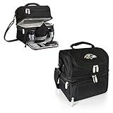 PICNIC TIME Black Baltimore Ravens Pranzo Lunch Tote