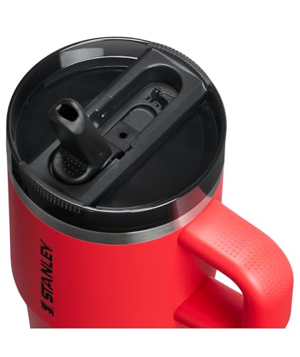 Image of STANLEY Quencher ProTour Flip Straw Tumbler with Leakproof Lid 20 oz | Built-In Straw & Handle | Cupholder Compatible for Travel | Insulated Stainless Steel Cup | BPA-Free | Chili Black