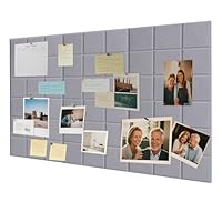 Tableau En Feutre Avec Adhésif - 30x30 Cm - Multicolore - Affichage Photos, Notes Sans Perçage - Gris Foncé