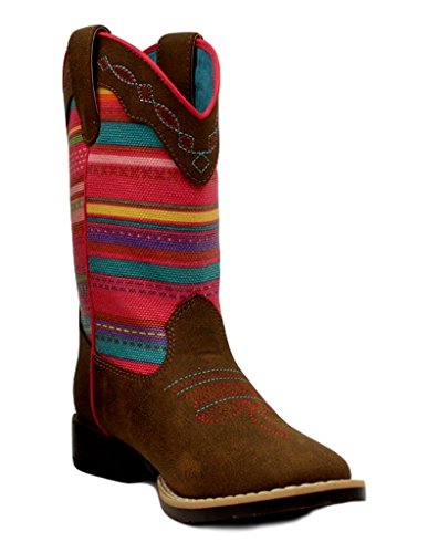 M&F Western Girl's Camilla (Toddler/Little Kid) Medium Brown Distressed US 11 Little Kid M2