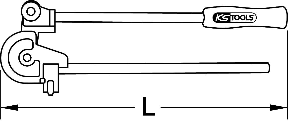 KS Tools 122.1006 Curvatubi Standard a Due Mani, Diametro 6 mm