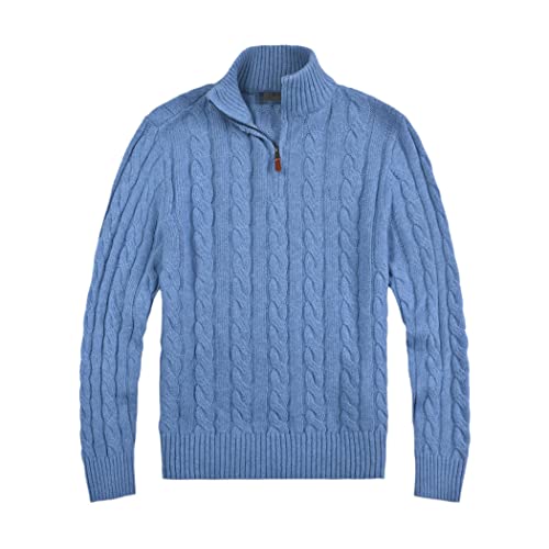 Veste en laine premium Haitpant col polo zippé taille L