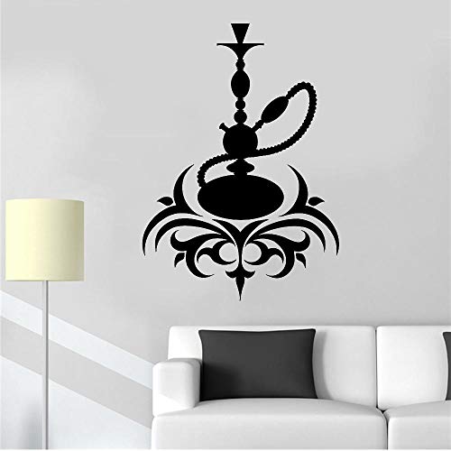 MRQXDP Wasserpfeife Vinyl Wandtattoo Arabisch Cafe Kultur Rauchen Shisha Wandaufkleber Moderne Dekoration Wohnzimmer…