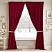 StangH Theater Red Velvet Curtains Christmas Curtains Super Soft Thermal Insulated Window Drapes 84 inches for Living Room Holiday Decorative for Master Bedroom, W52 x L84, 2 Panels