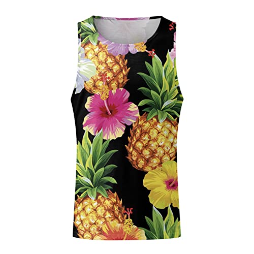 Mens Summer Beach Seaside Digital 3D Printed Round Neck Sleeveless T Shirt Vest Mens T Shirt 3xlt - Image 3