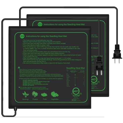 2 Pack Seedling Heat Mat for Seed Starting,20' x 20.75' Waterproof Heating Pad for Indoor Plants Germination(L)