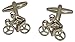 Bassin and Brown Mens Cycling Cufflinks - Silver