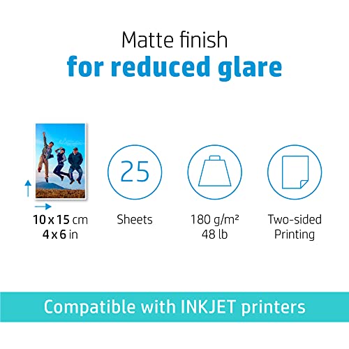HP Matte Photo Paper, 4x6 in, 25 sheets (6QH46A) - image 2