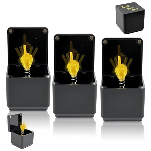 Chambom White Elephant Gifts for Adults - 3PCS Gag Gifts Funny Finger in A Box, Surprise Prank Pop Up Box Stocking Stuffers for Men Him Her White Elephant Gifts
