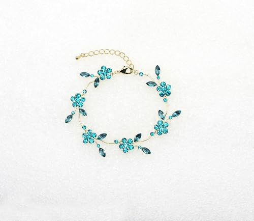 Image of Faship Gorgeous Rhinestone Crystal Floral Necklace Earrings Set