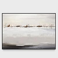 Framed Canvas Wall Art Abstract Seascape Canvas Prints Home Artwork Decoration for Living Room,Bedroom - 16x24 inches