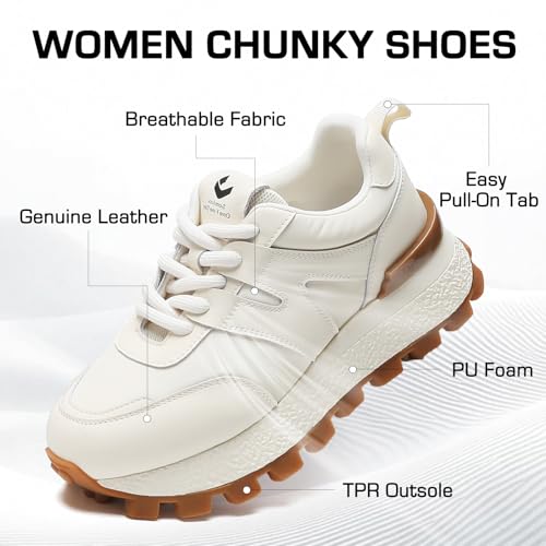 somiliss Womens Walking Sneakers Chunky Platform Breathable Shoes Fashion Sneakers for Women Comfortable Non-Slip Casual Work Shoes2